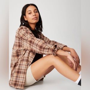 Cotton On Boyfriend Shirt Flannel